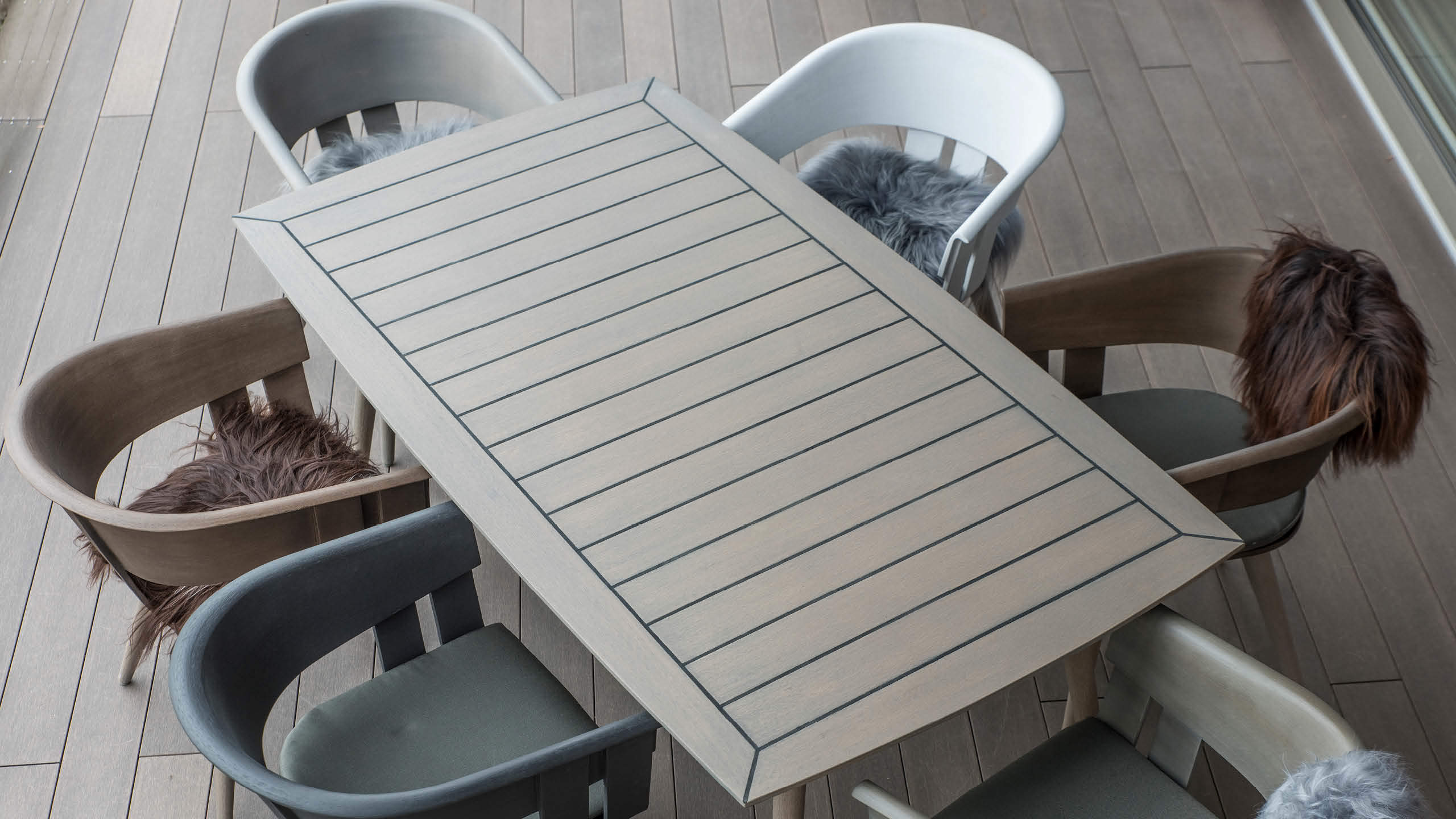 72.00.0545 Стол Nordlicht old grey 180 × 100 Mbm  - Вид №1