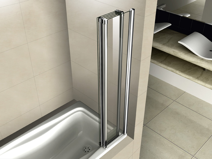 PRATICO-V-5-120/140-P-Cr-L Душевое ограждения на борт вынны Cezares Китай - Вид №2