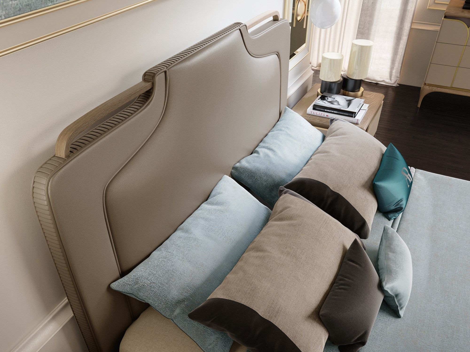 Двуспальная кровать с мягким изголовьем A.R. Arredamenti ARCH-00012032 - Вид №2