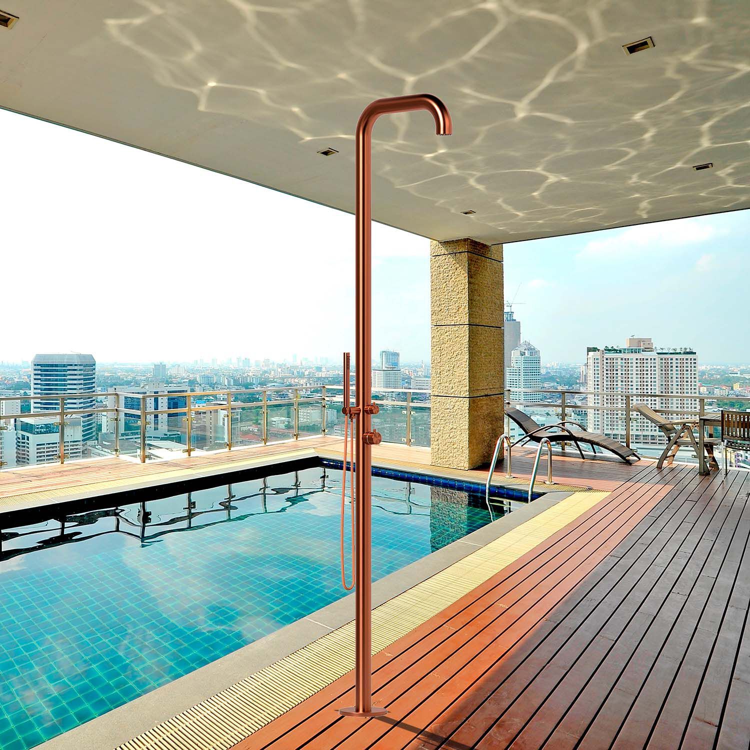 Открытый душ из нержавеющей стали с ручным душем SINED CHIA ARCH-00035903 - Вид №20