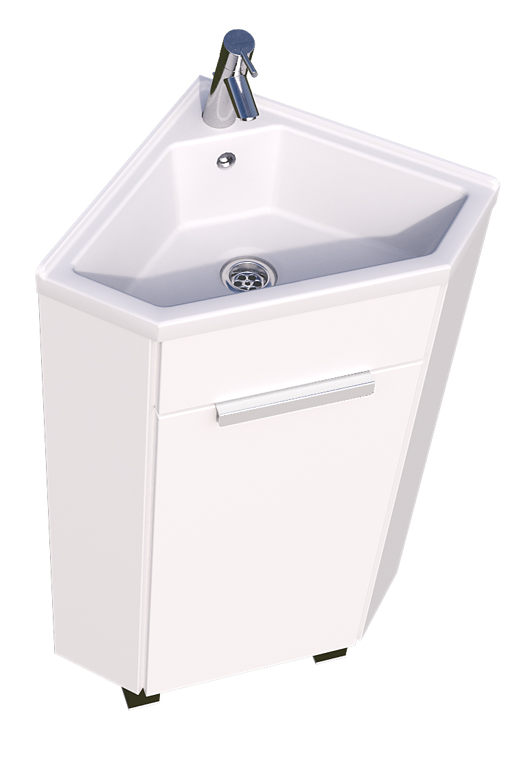 Ц0000001635 Тумба с раковиной Penta 37х37Н 1д. Белый глянец 1 Marka Penta