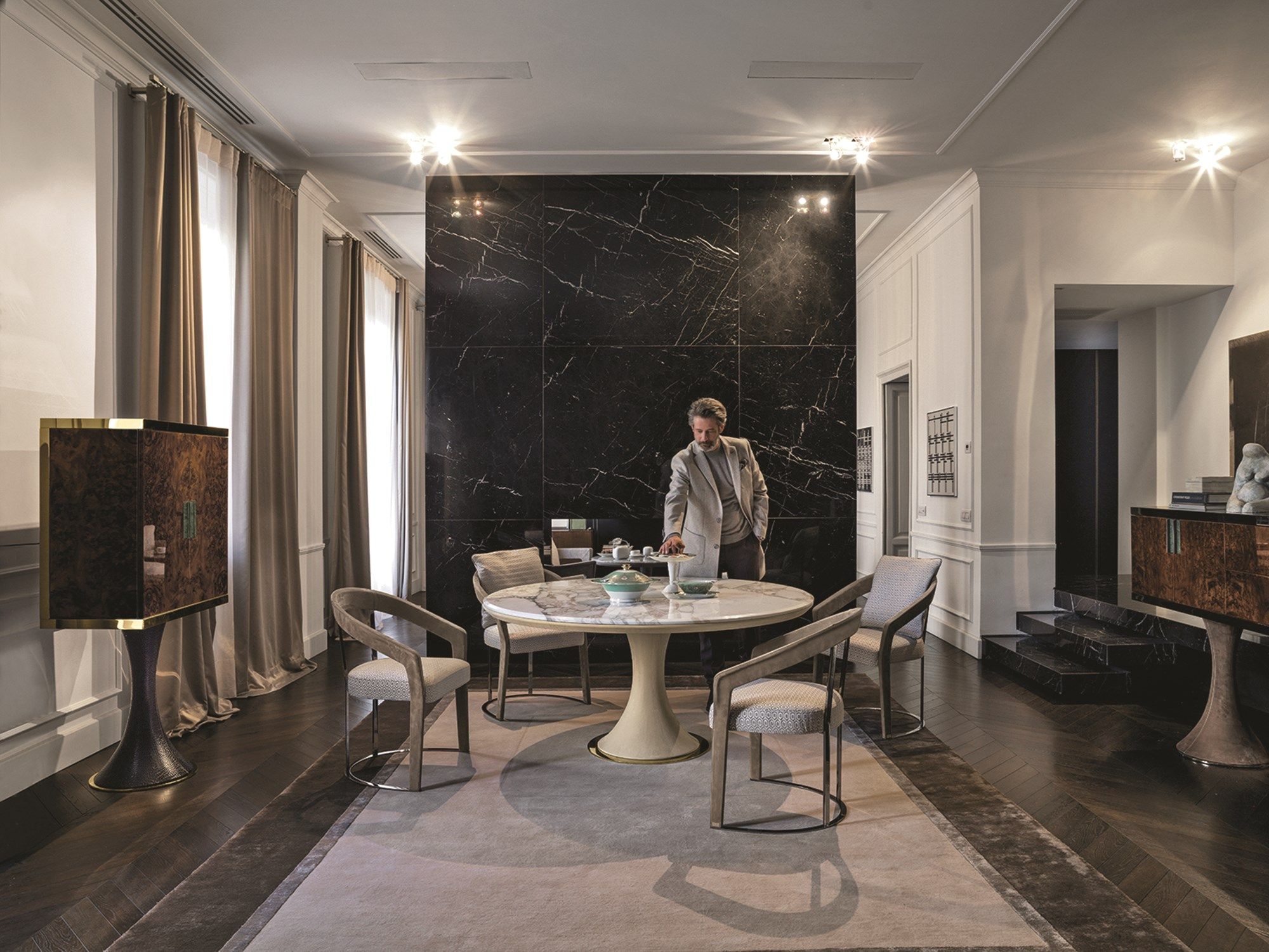 Мягкий стул из ткани Longhi Loveluxe ARCH-00020170 - Вид №1