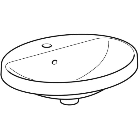 500.712.01.2 Встраиваемая раковина Geberit VariForm овальной формы, с полкой для отверстия под смеситель Geberit  - Вид №10
