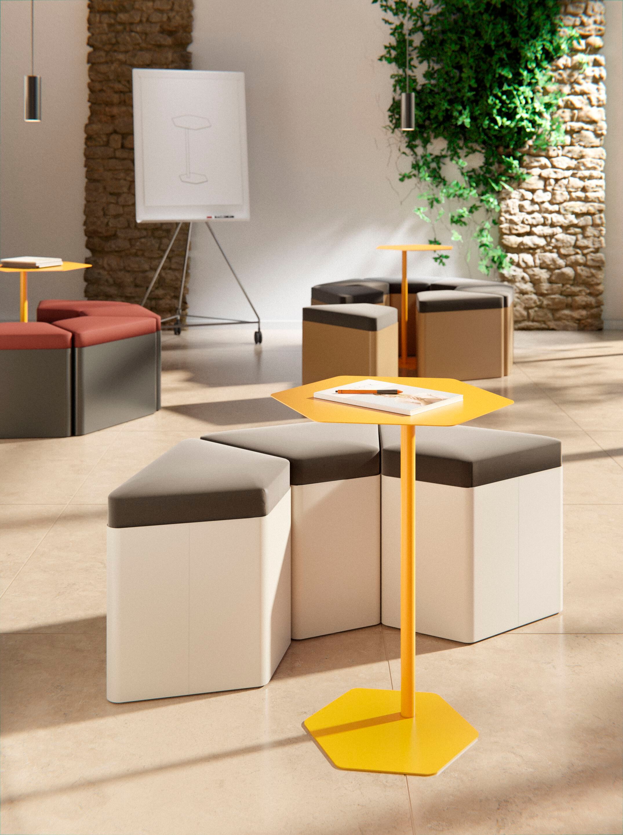 Табурет из листового металла с мягким сиденьем Made Design Niseko ARCH-00117319 - Вид №3