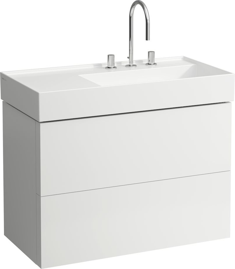 H8103390001121 Раковина с полочкой слева, со специальным скрытым сливом LAUFEN PRO - Вид №2