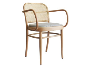 Мягкий стул из бука с подлокотниками