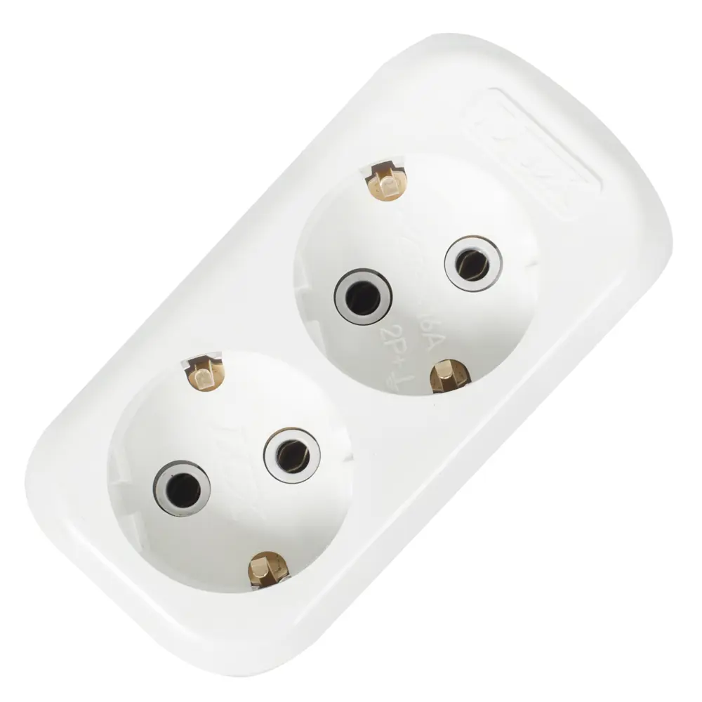 Колодка с заземлением Lux 2 розетки 16А 16186292 STLM-2169850 