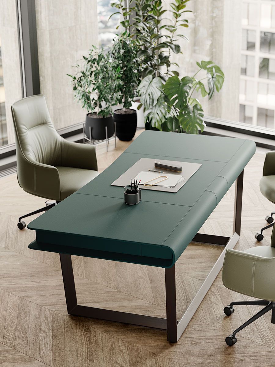 Кожаный офисный стул с высокой спинкой Poltrona Frau офис-офисные кресла ARCH-00090624 - Вид №5