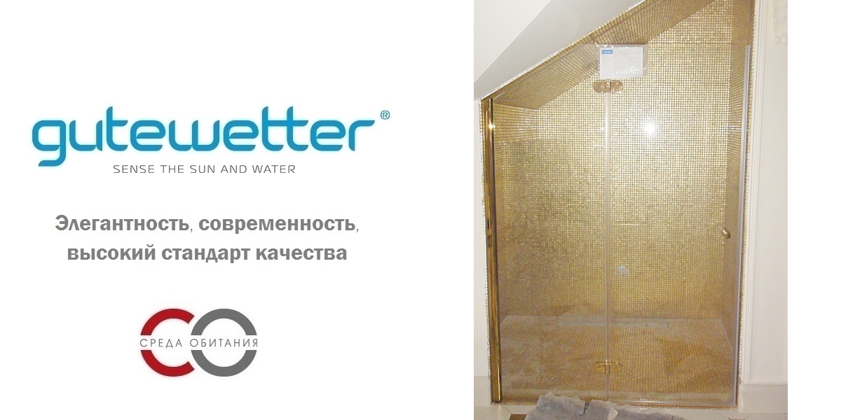 Душевая дверь в нишу 110x190 GK-102 GUTEWETTER LUX DOOR 110X190GK102 - Вид №1