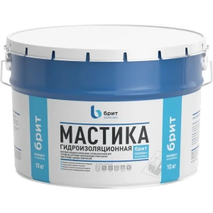 Мастика гидроизоляционная битумно-полимерная Брит Изоляция-Р 10 кг