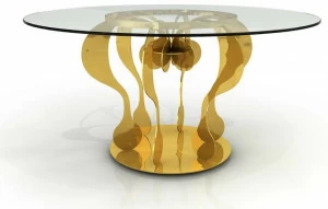 altreforme Круглый стол из алюминия и стекла Dream