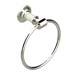 U9L-504N Полотенцедержатель-кольцо-Ø 180 мм одинарное Thg-paris Grand central с металлическими ручками-рукоятками Никель