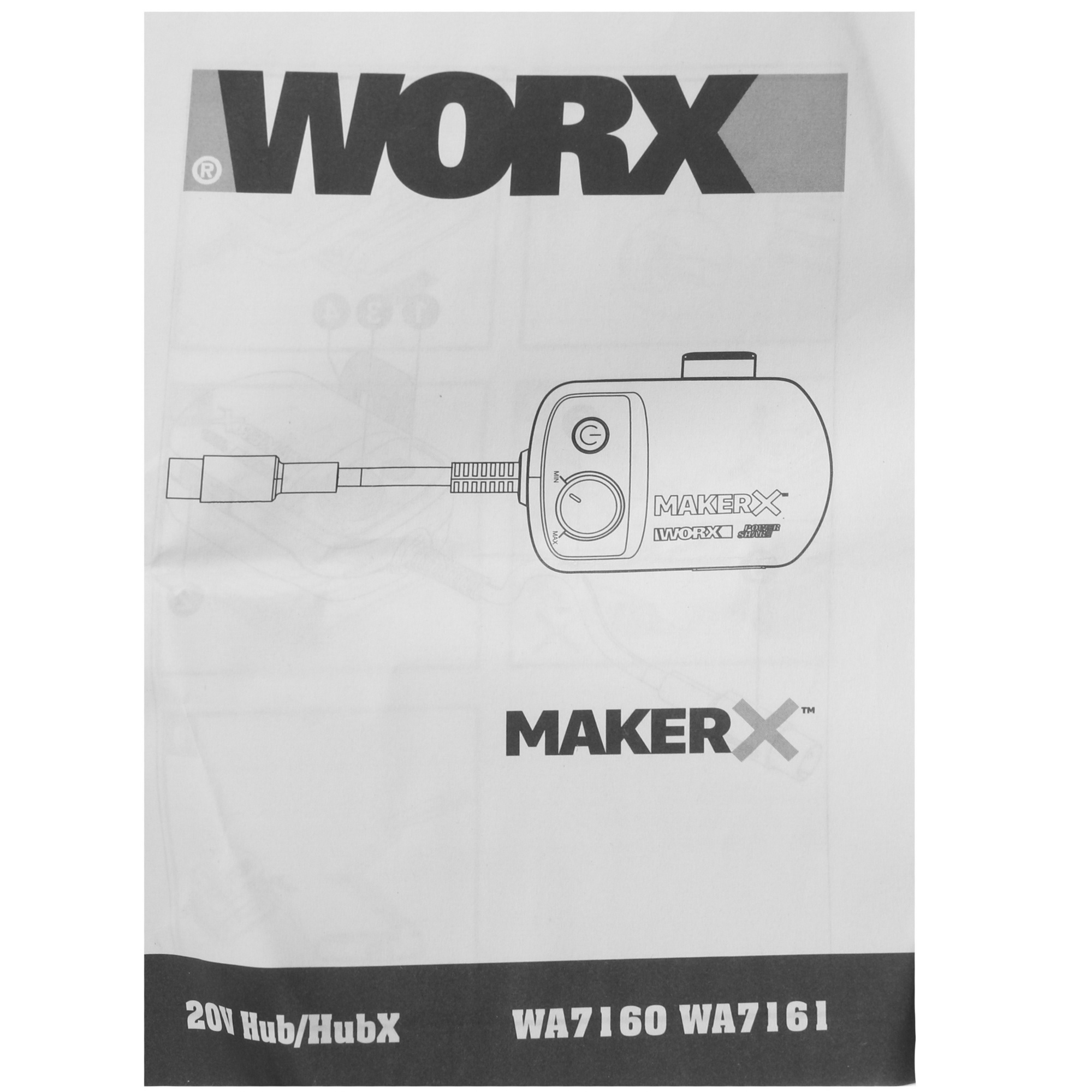 Адаптер Worx WA7161 20В (MAKER X) PowerShare 20V 5334840 STDN-0002977 - Вид №5