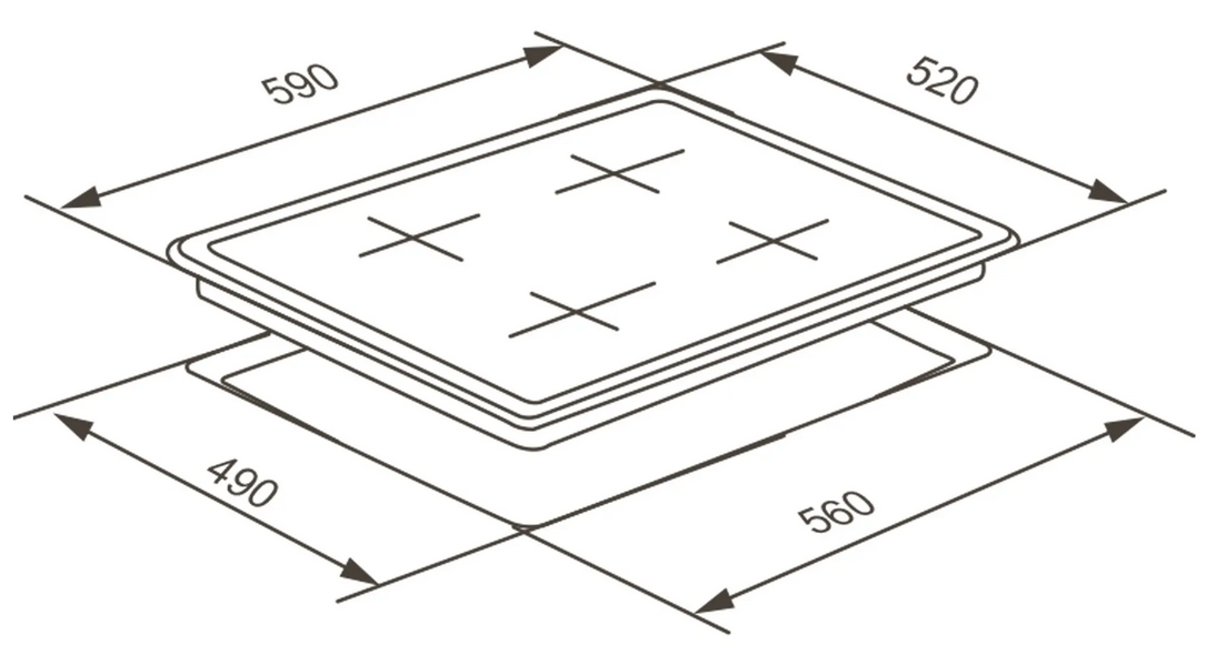 9168771 Индукционная варочная поверхность Meferi MIH604BK POWER STDN-0103440 - Вид №9