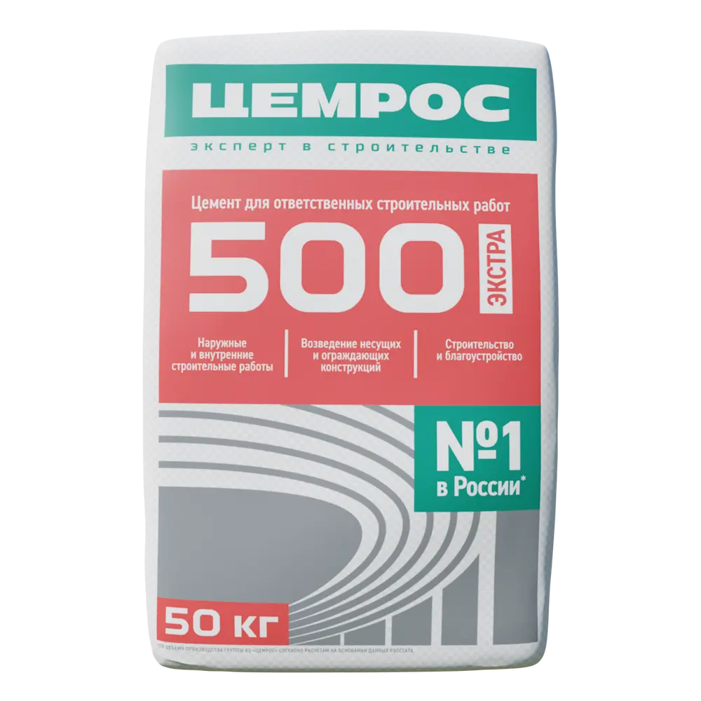 Цемент Цемрос M500 ЦЕМ I 42.5 Н 50 кг 82134939 STLM-2126840 