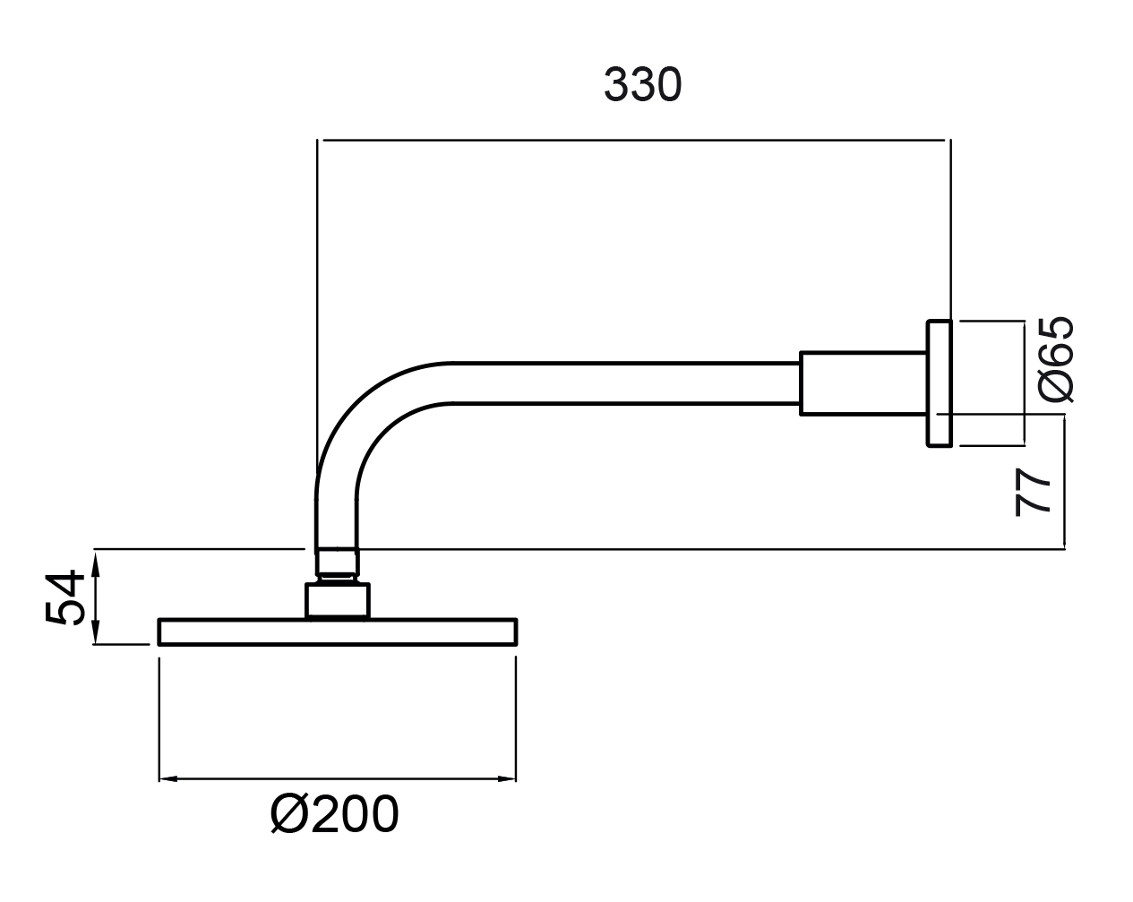 WIOSCP Верхний душ Wairere 200 мм на настенном кронштейне Methven Хром  - Вид №1