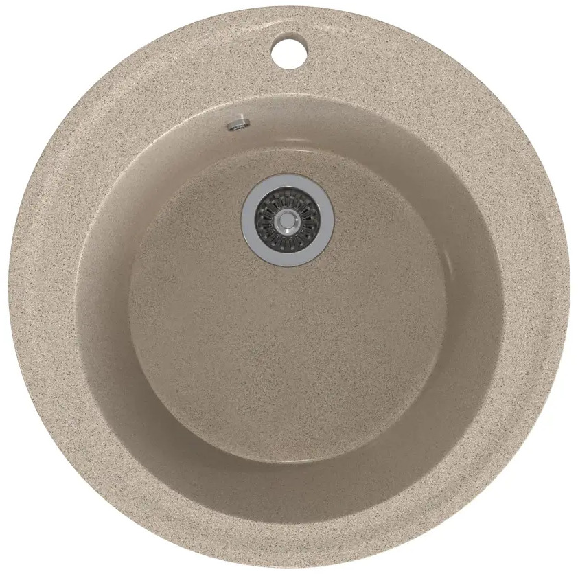 90403250 Врезная мойка Gamma Stone 47.50x47.50x19.40 см литьевой мрамор цвет песочный GS-1-02 STLM-0861468