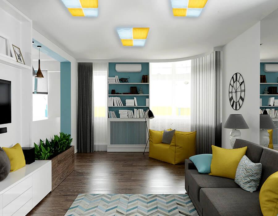 Потолочный светодиодный светильник Ambrella light Orbital Parrus FP2381 WH 128W D500*500 AMBRELLA LIGHT ORBITAL PARRUS 223571 Белый  - Вид №2