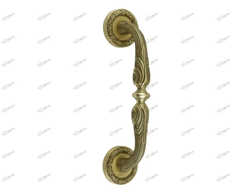 0N6505.000.43 Ручка дверная на розетках Сатинированное старое золото 24К Mestre 