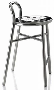 Magis Табурет из алюминия с подставкой для ног Pipe