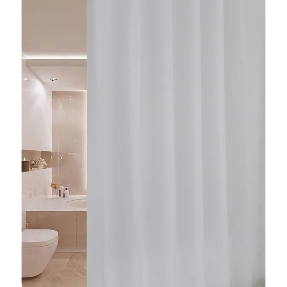 Штора для ванной Primanova Premium 180x200 см полиэстер цвет белый 85586123 STLM-2183040 - Вид №5