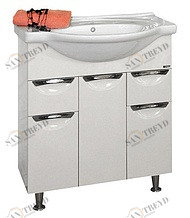 Тумба Жасмин-76 2 ящ. белая эмаль с раков. Дрея 75 MISTY 231230