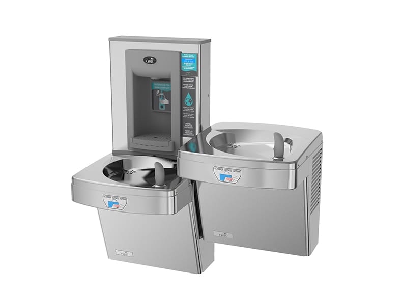 Бесконтактный диспенсер для воды с питьевым фонтаном OASIS International VersaFiller ARCH-00047375