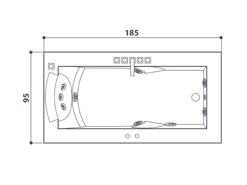 Встроенная ванна Corian® с гидромассажем Jacuzzi® ARCH-00030170 - Вид №4