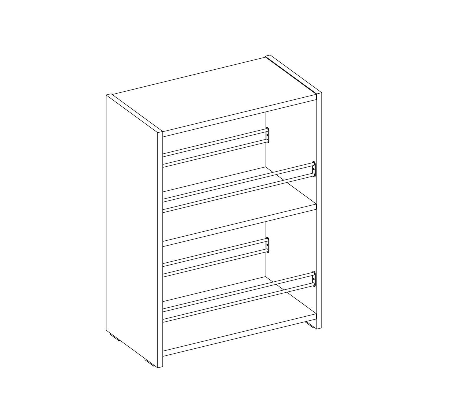 Стеллаж для книг открытый черный Black CILEK BLACK 00-3832374 Черный Santreyd - Вид №2