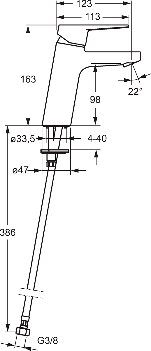 Oras 3806F Смеситель для умывальника 3806F Twista Хром  - Вид №1