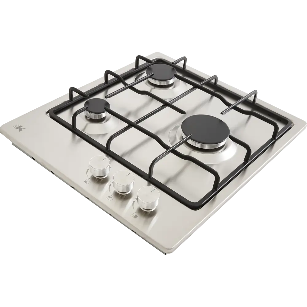 Газовая варочная панель Kitll KGS 4501 INOX 45 см 3 конфорки цвет нержавеющая сталь STLM-2117620 - Вид №3