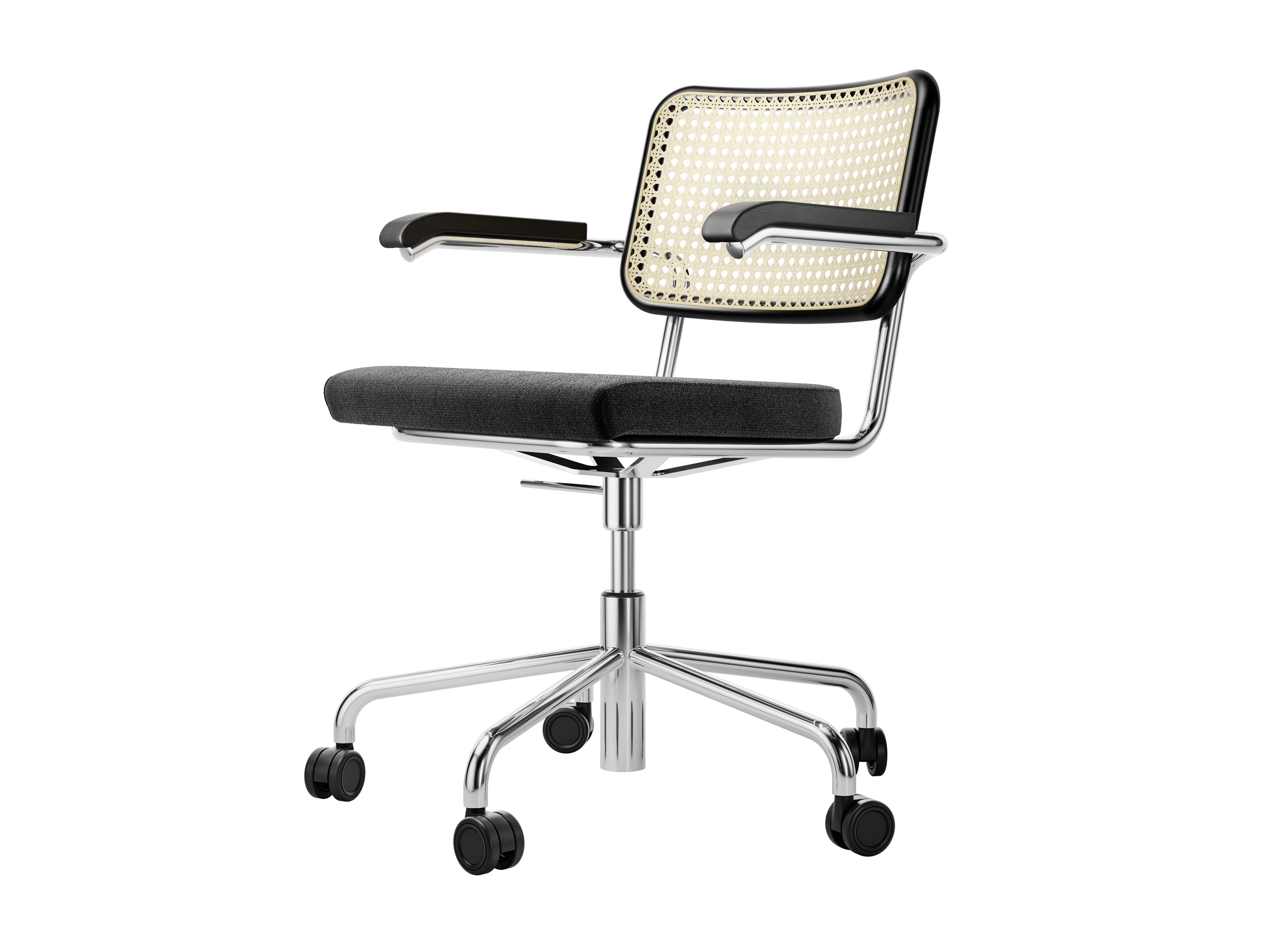 Поворотный стул с мягкой спинкой из тростника THONET S 32 / S 64 ARCH-00089568 - Вид №1