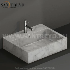 SCQ61MC Подвесная раковина настенная прямоугольная Ceramica Globo  серая