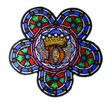 SOR27433 Витражное стекло - Мотив короны "D" ijlbrown  - Вид №2