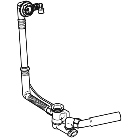 150.700.00.1 Слив для ванны Geberit с поворотным механизмом и подводом, d52 Geberit  - Вид №1