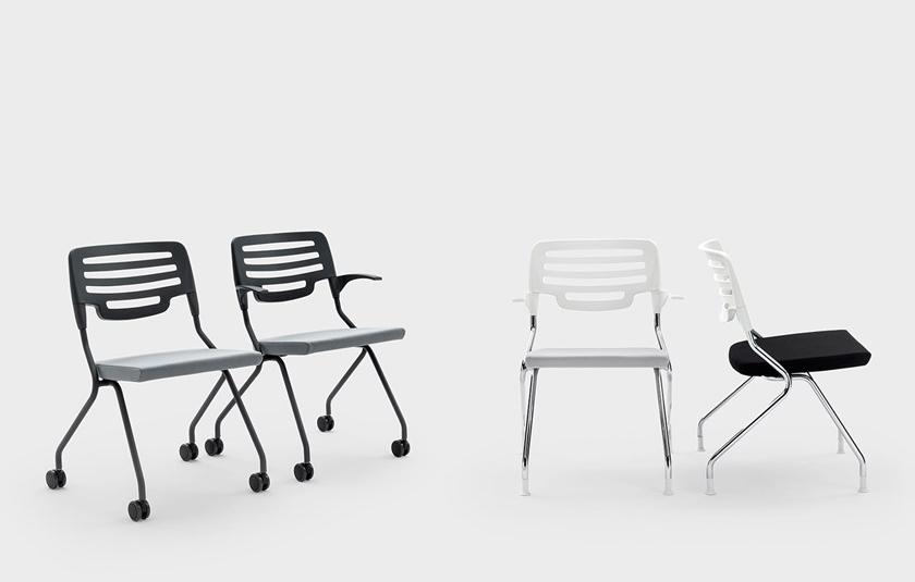 Viganò Пластиковый стул с подлокотниками с открытой спинкой Madam collettività sun-id-1474139 - Вид №2