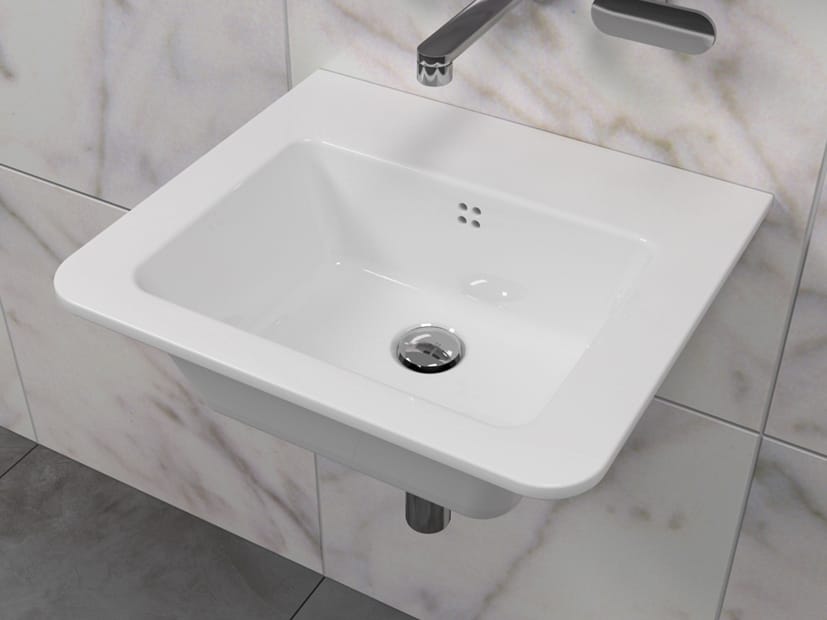 Керамическая прямоугольная одиночная подвесная раковина Ceramica Flaminia полет ARCH-00103551