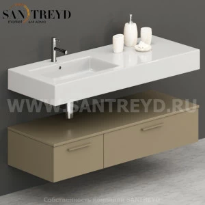 T13552PA2 Столешницы для использования в сочетании с тумбами и открытыми тумбами 135 см бежевая Globo ARREDO WOOD Италия