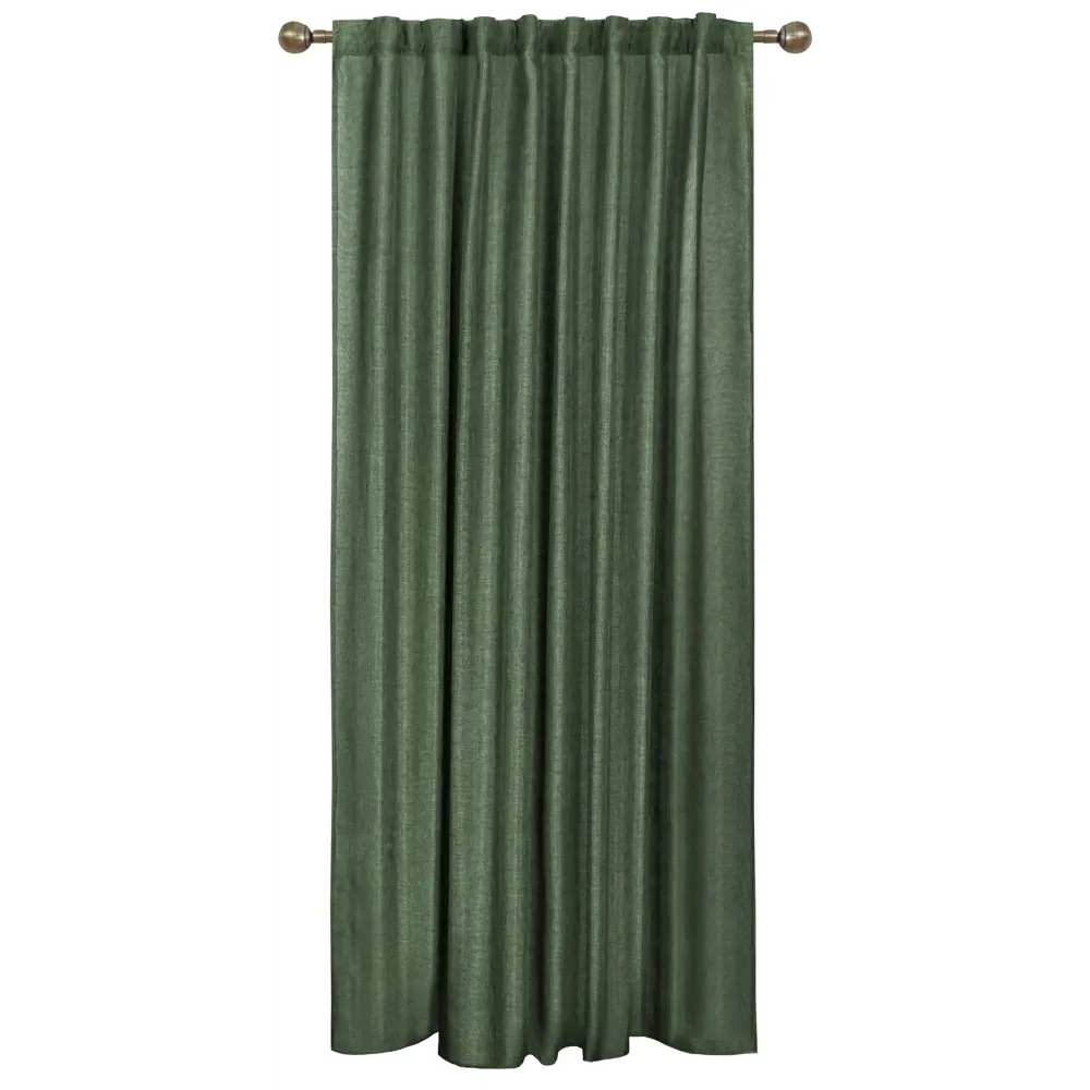 KREAFORTA Looks - штора на ленте с петлями 200×260 см зелёная рогожка 89405472 STLM-1568376 - Вид №1