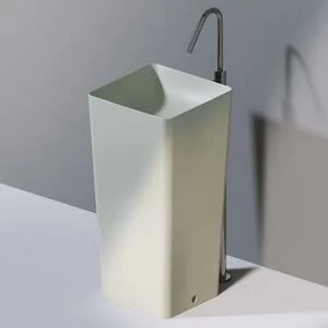 L506T0R0VT131 Раковина напольная ELITE SQUARE 420х420х870 мм без отверстия под смеситель Бежевый матовый