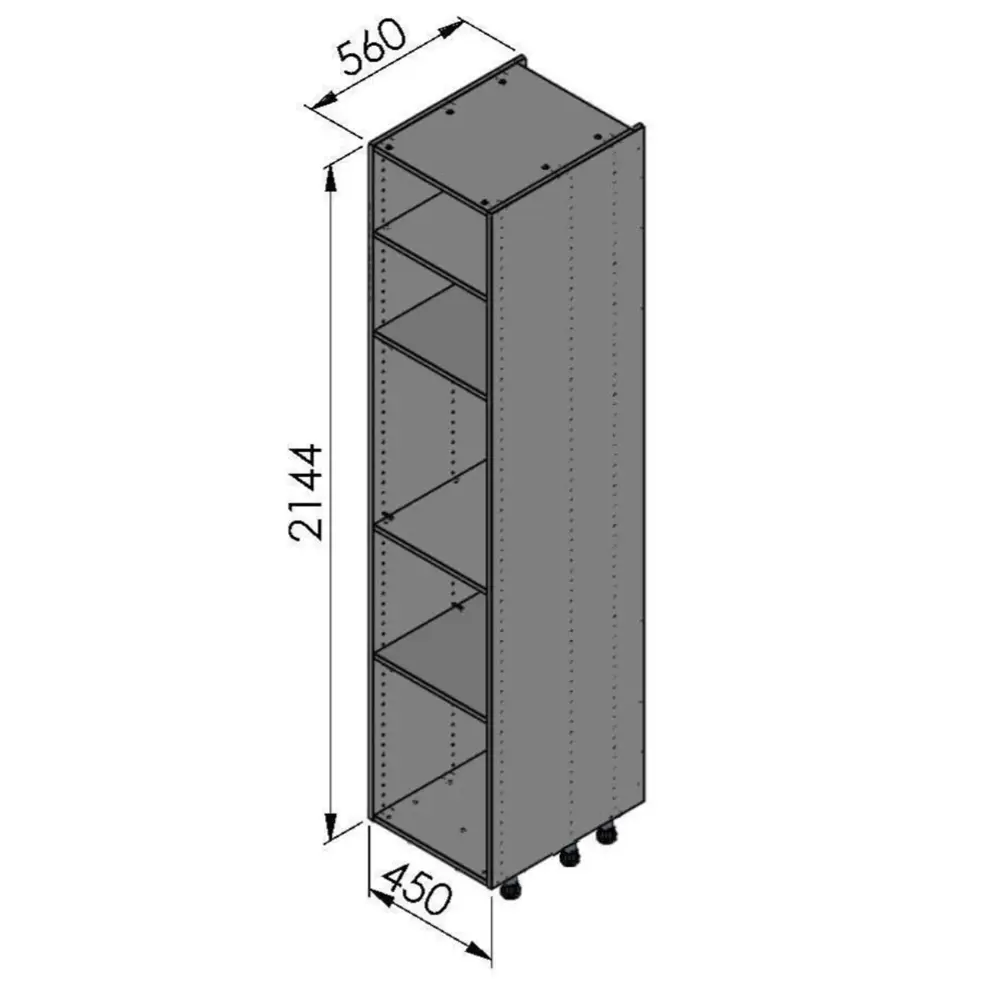89374446 Колонка напольная 214.4x45x56 см Delinia ID ЛДСП цвет белый STLM-0877111 Santreyd  - Вид №4