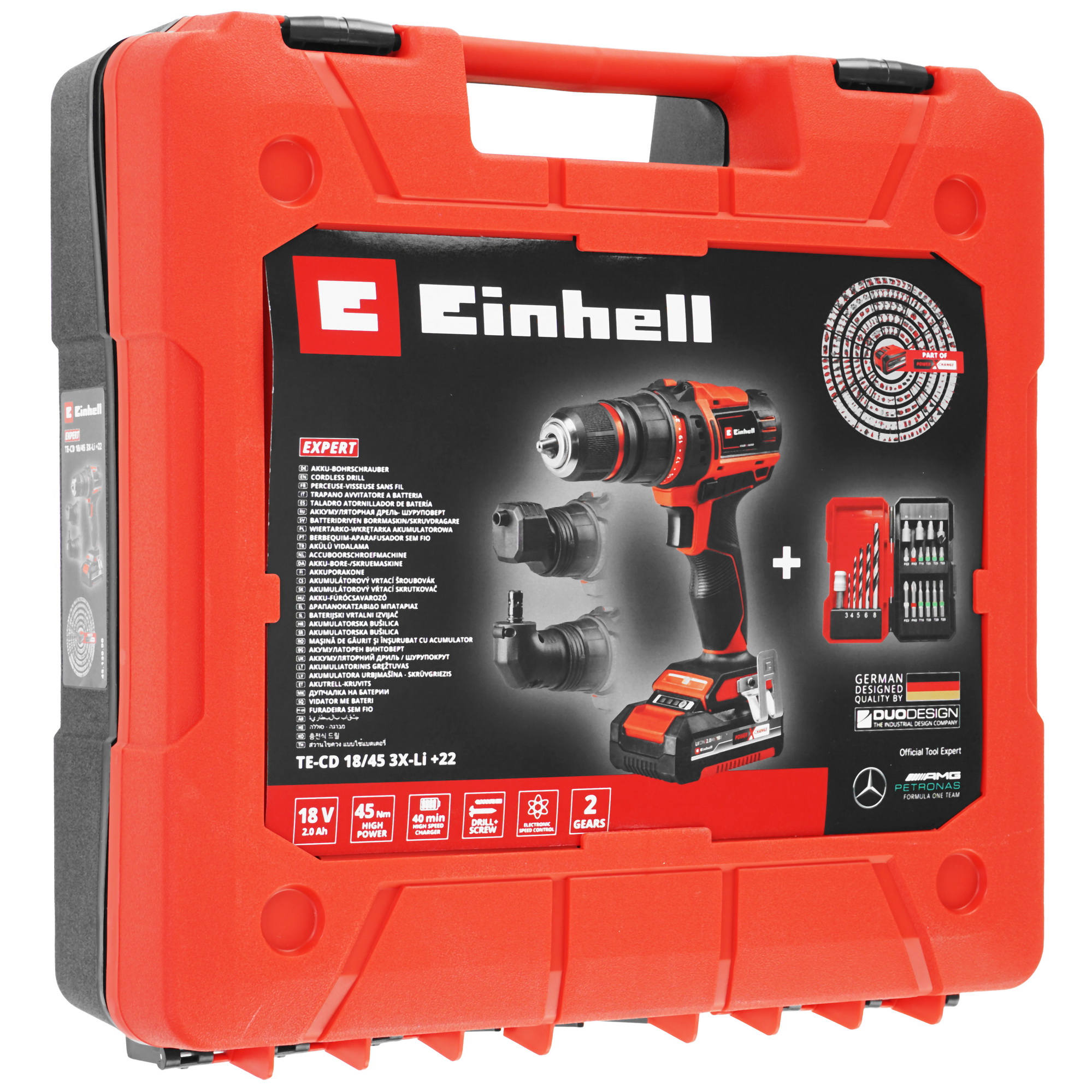 Дрель-шуруповерт Einhell PXC TE-CD 18/45 3X-Li Power X Change 18V 9167316 STDN-0119547 - Вид №9