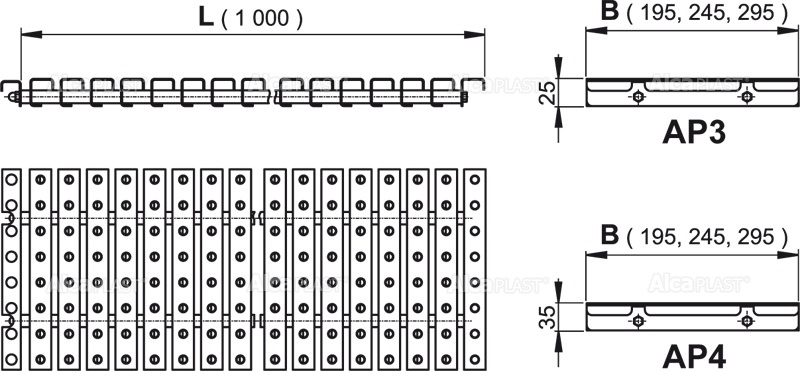 Решетка для бассейна с антискользящей поверхностью ALCAPLAST AP4 - Вид №1