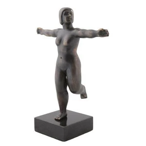 Статуэтка декоративная металлическая 26х21х91 см бронзовая "Гимнастка-в" UNICO  255447 Черный