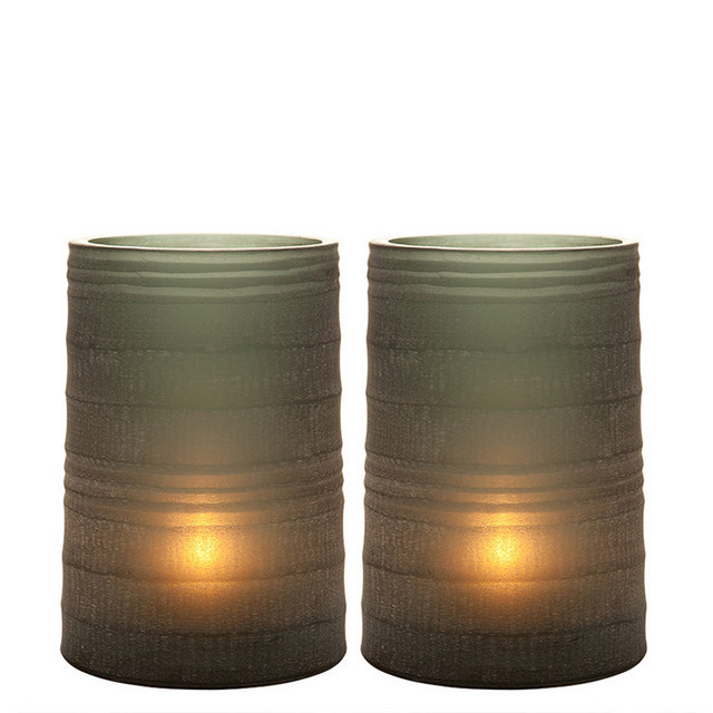 Подсвечники стеклянные 2 шт сине-зеленые Menardi Sapphire S от Eichholtz EICHHOLTZ EICHHOLTZ 060411 Зеленый;синий  - Вид №1