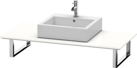 XL025C01010 Консоль для накладных раковин и встраиваемых умывальников, для пристенного варианта X-Large #XL025C 550 мм Абрикосово-жемчужный глянцевый лак Duravit - Вид №2