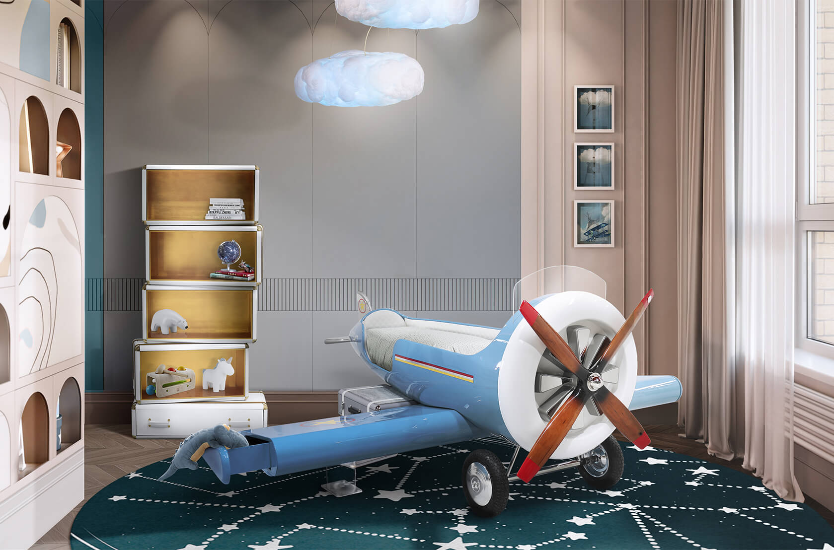 CIST20 Детская кровать самолет Sky One Circu  - Вид №19