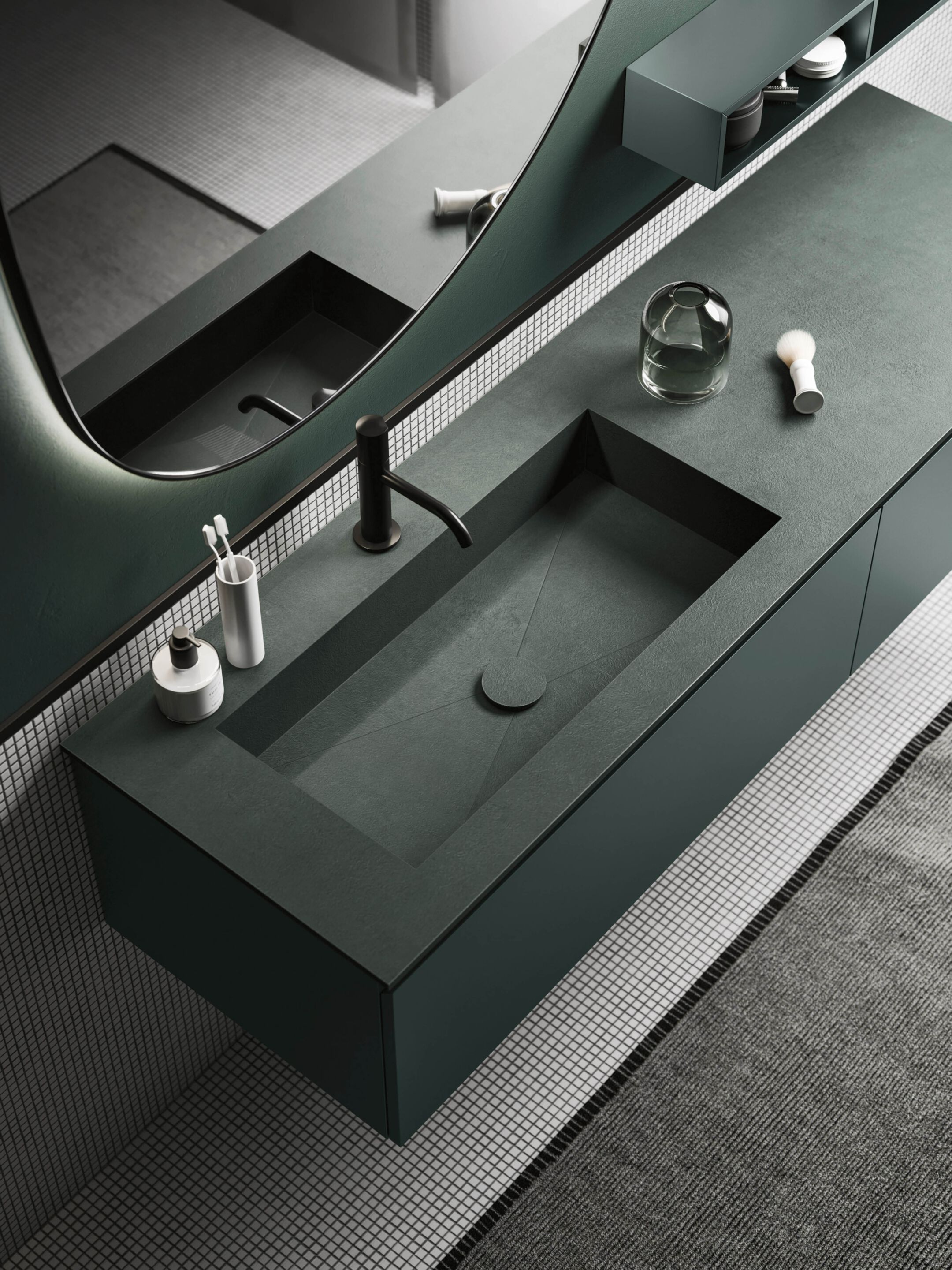 Подвесной шкаф для умывальника со встроенной раковиной Arbi Arredobagno HO.ME PLUS 45° C 21 ARCH-00148868 - Вид №4