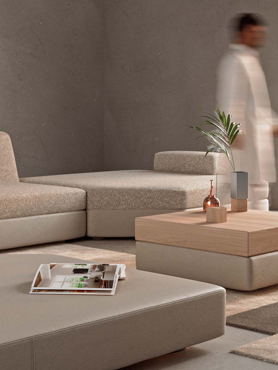 Кожаный модульный диван Poltrona Frau DUNE DIWAN ARCH-00074564 - Вид №3