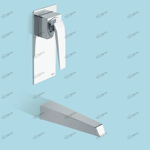 4977 1 O2 Смеситель встроенный на один поток  с изливом для раковины цвет хром Mamoli O 2 38139